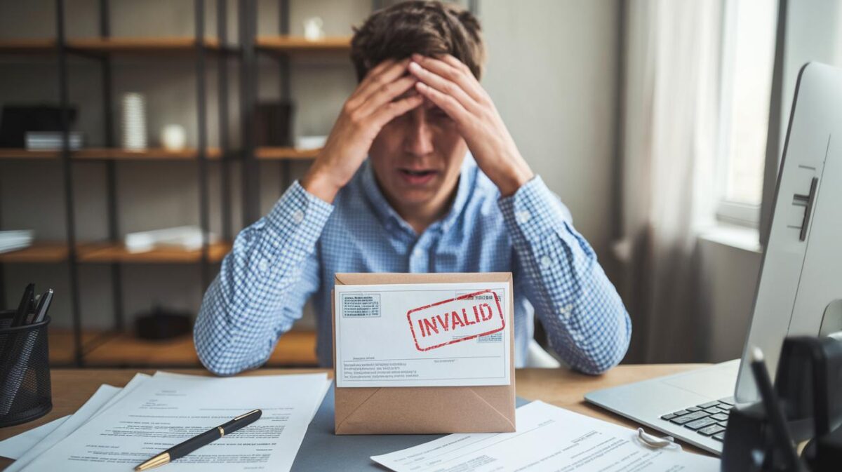 Code d’affranchissement invalide : le modèle de réclamation à copier